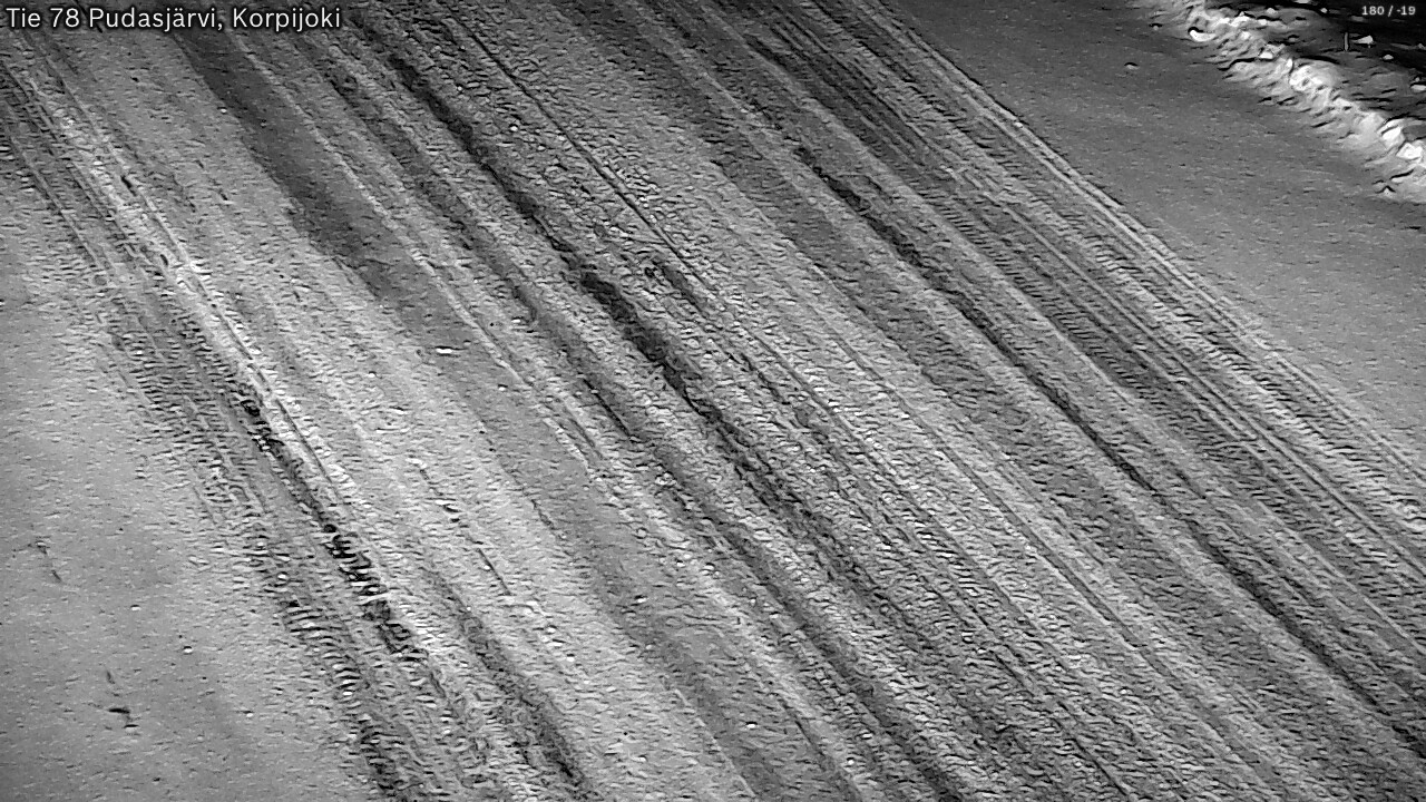Weather Camera Image Road 78 Pudasjärvi, Korpijoki, Pudasjärvi, Pohjois-Pohjanmaa
