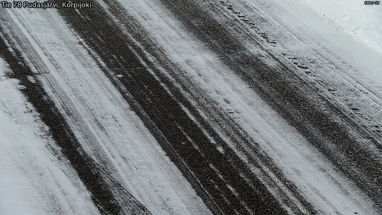 Weather Camera Image Väg 78 Pudasjärvi, Korpijoki, Pudasjärvi, Pohjois-Pohjanmaa