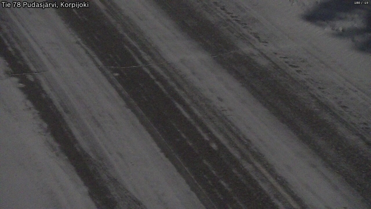 Weather Camera Image Väg 78 Pudasjärvi, Korpijoki, Pudasjärvi, Pohjois-Pohjanmaa