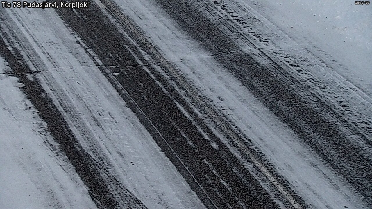 Weather Camera Image Väg 78 Pudasjärvi, Korpijoki, Pudasjärvi, Pohjois-Pohjanmaa