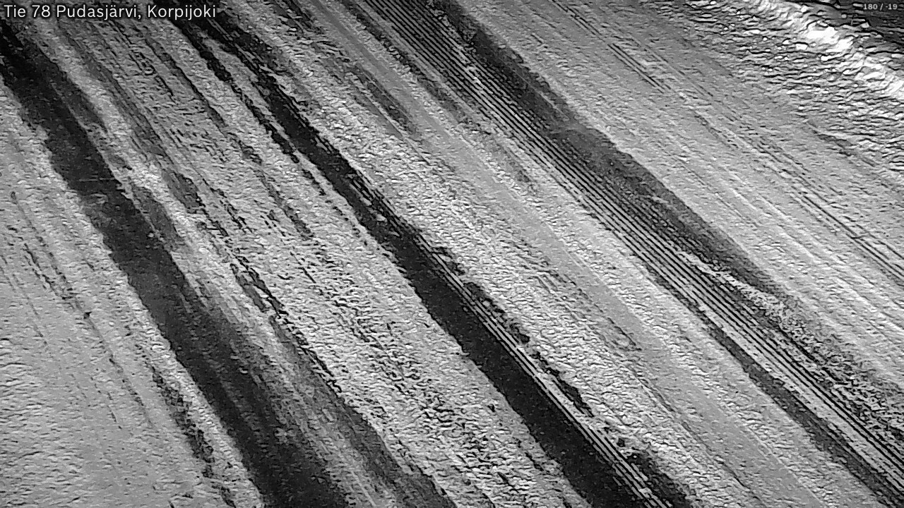 Weather Camera Image Road 78 Pudasjärvi, Korpijoki, Pudasjärvi, Pohjois-Pohjanmaa