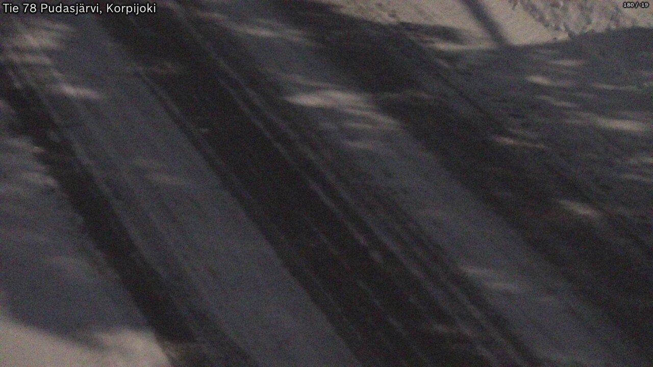 Weather Camera Image Väg 78 Pudasjärvi, Korpijoki, Pudasjärvi, Pohjois-Pohjanmaa
