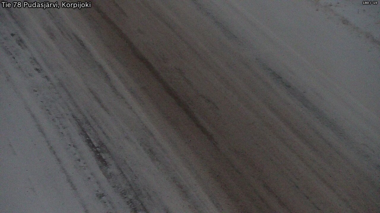 Weather Camera Image Road 78 Pudasjärvi, Korpijoki, Pudasjärvi, Pohjois-Pohjanmaa