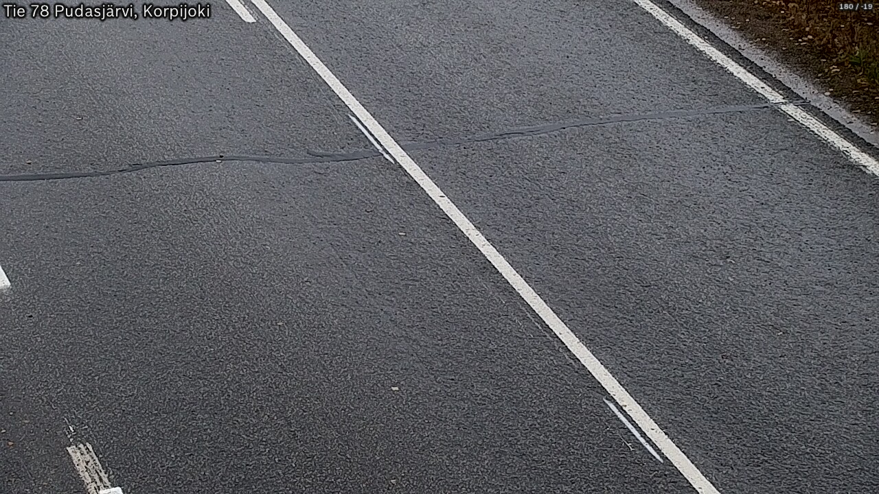 Weather Camera Image Väg 78 Pudasjärvi, Korpijoki, Pudasjärvi, Pohjois-Pohjanmaa
