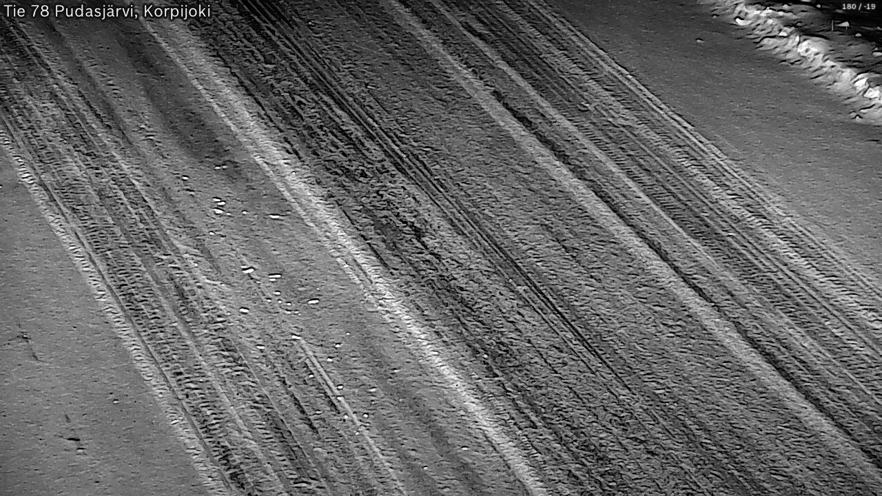 Weather Camera Image Road 78 Pudasjärvi, Korpijoki, Pudasjärvi, Pohjois-Pohjanmaa