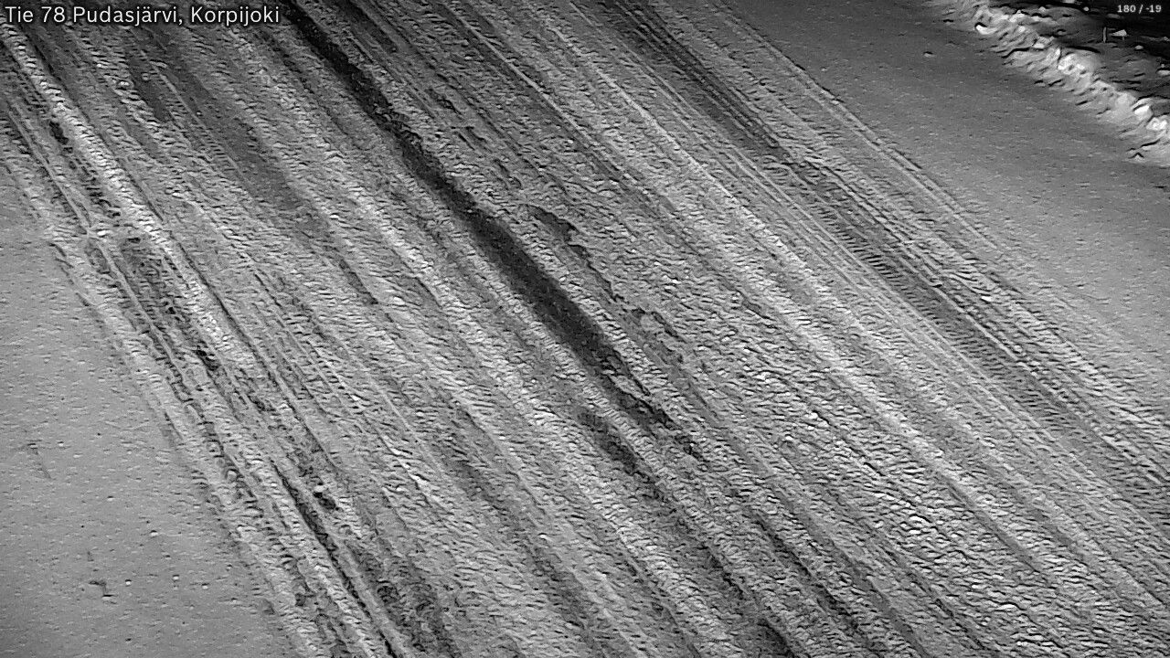 Weather Camera Image Road 78 Pudasjärvi, Korpijoki, Pudasjärvi, Pohjois-Pohjanmaa