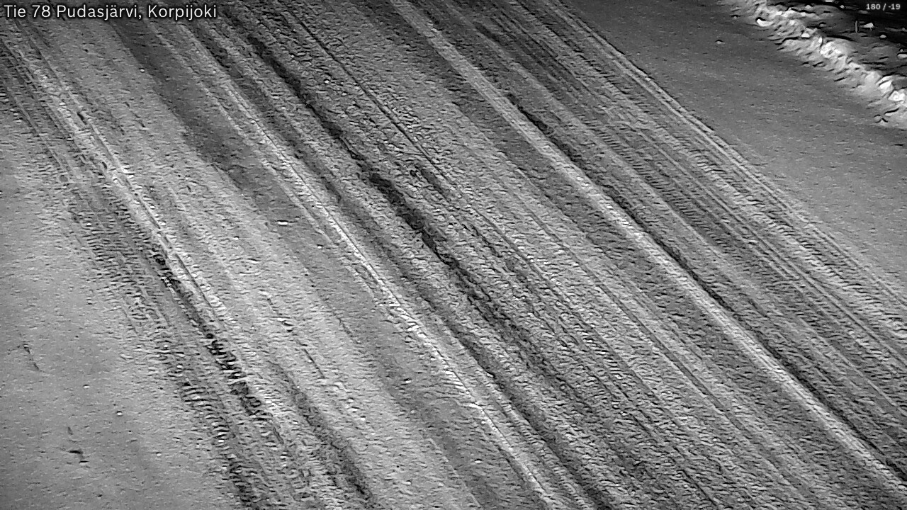 Weather Camera Image Road 78 Pudasjärvi, Korpijoki, Pudasjärvi, Pohjois-Pohjanmaa