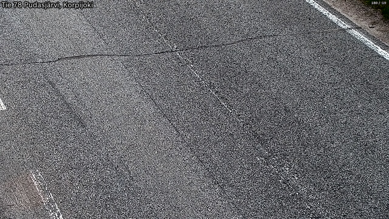 Weather Camera Image Road 78 Pudasjärvi, Korpijoki, Pudasjärvi, Pohjois-Pohjanmaa