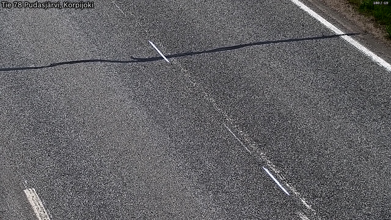 Weather Camera Image Väg 78 Pudasjärvi, Korpijoki, Pudasjärvi, Pohjois-Pohjanmaa