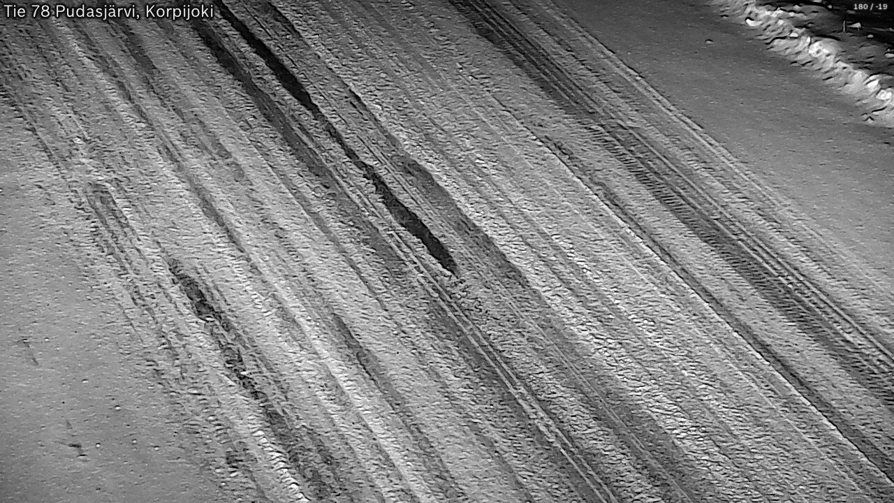 Weather Camera Image Road 78 Pudasjärvi, Korpijoki, Pudasjärvi, Pohjois-Pohjanmaa
