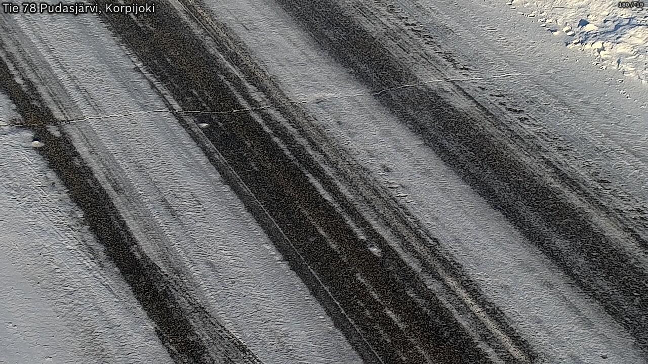 Weather Camera Image Väg 78 Pudasjärvi, Korpijoki, Pudasjärvi, Pohjois-Pohjanmaa