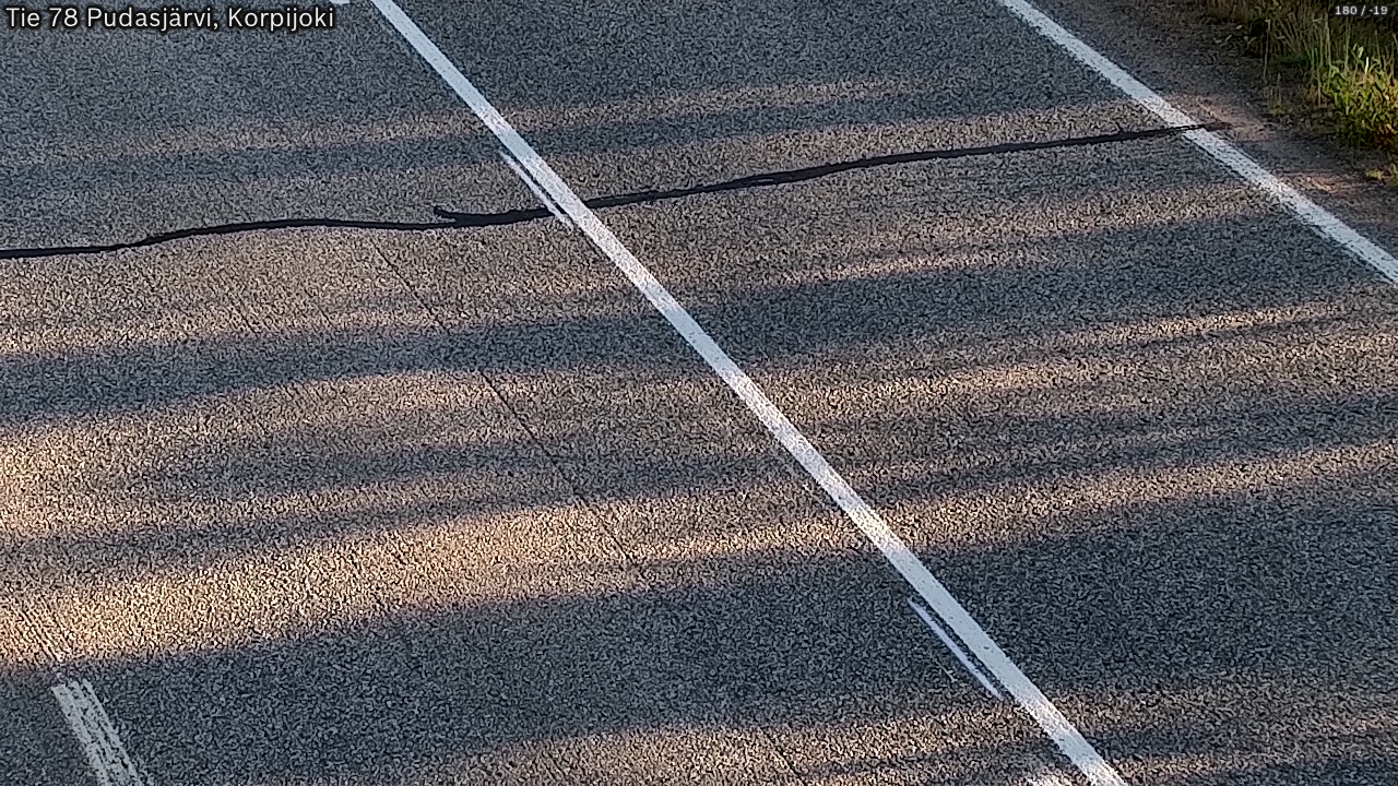 Weather Camera Image Väg 78 Pudasjärvi, Korpijoki, Pudasjärvi, Pohjois-Pohjanmaa