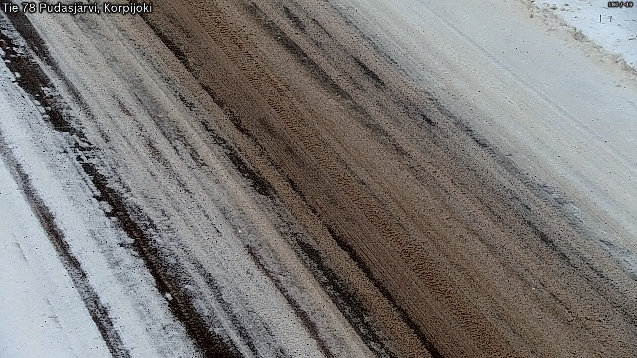 Weather Camera Image Road 78 Pudasjärvi, Korpijoki, Pudasjärvi, Pohjois-Pohjanmaa