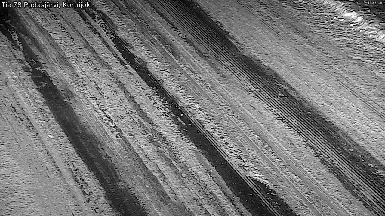 Weather Camera Image Road 78 Pudasjärvi, Korpijoki, Pudasjärvi, Pohjois-Pohjanmaa
