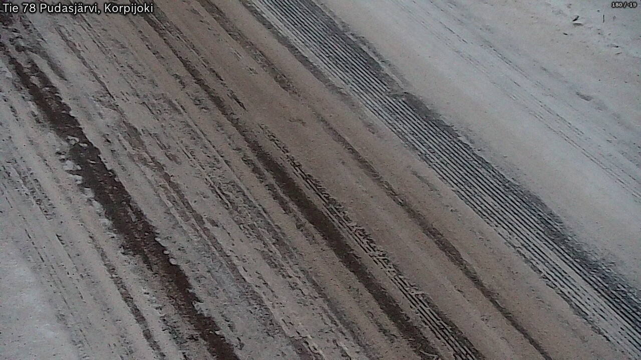 Weather Camera Image Road 78 Pudasjärvi, Korpijoki, Pudasjärvi, Pohjois-Pohjanmaa