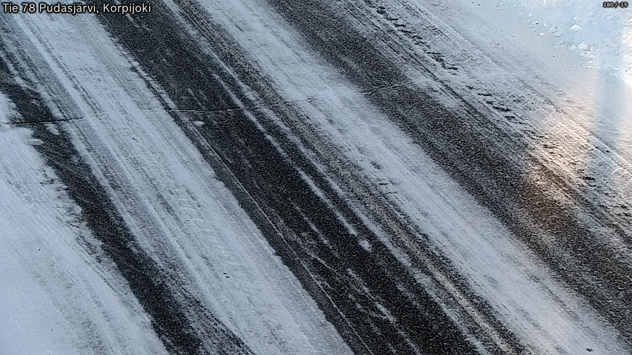 Weather Camera Image Väg 78 Pudasjärvi, Korpijoki, Pudasjärvi, Pohjois-Pohjanmaa