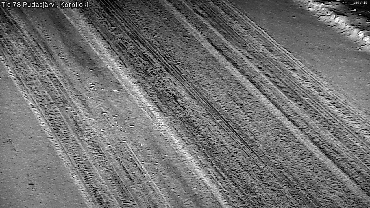 Weather Camera Image Road 78 Pudasjärvi, Korpijoki, Pudasjärvi, Pohjois-Pohjanmaa
