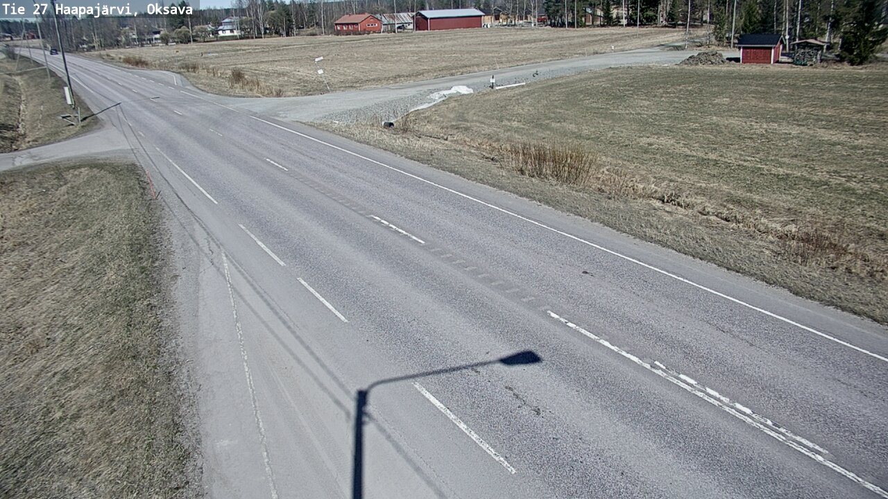 Weather Camera Image Road 27 Haapajärvi, Oksava, Haapajärvi, Pohjois-Pohjanmaa