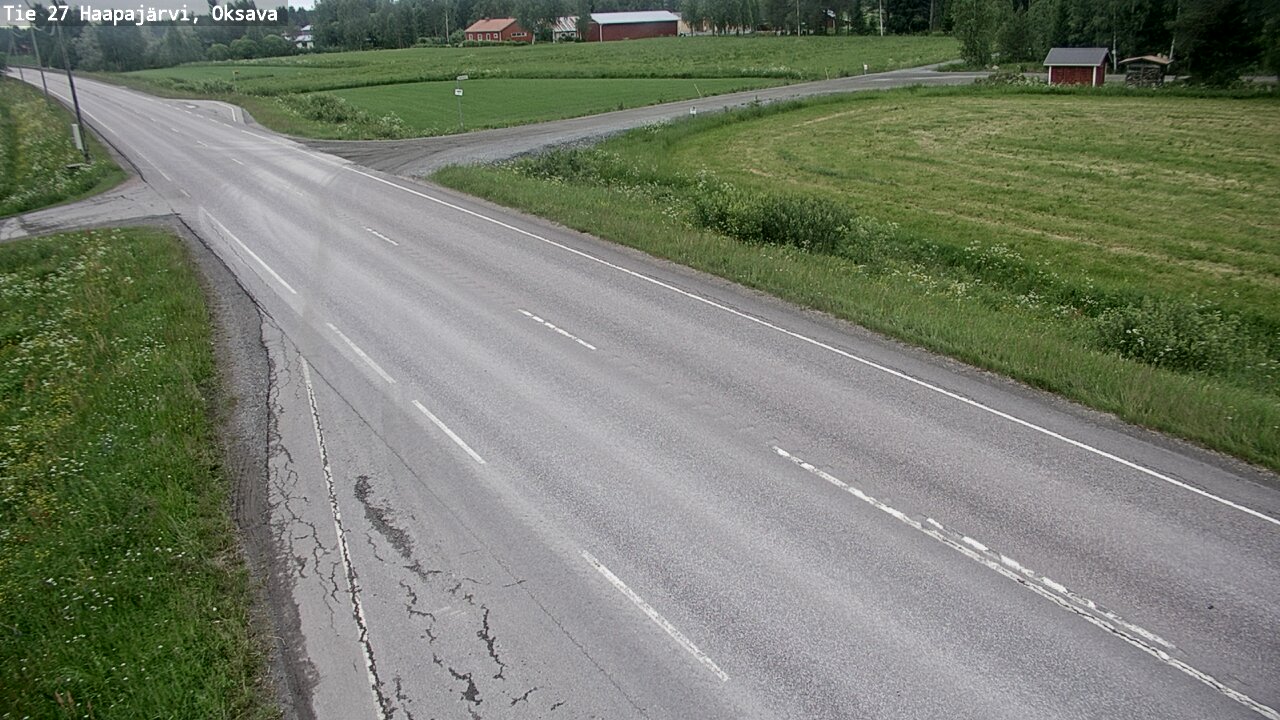 Weather Camera Image Väg 27 Haapajärvi, Oksava, Haapajärvi, Pohjois-Pohjanmaa