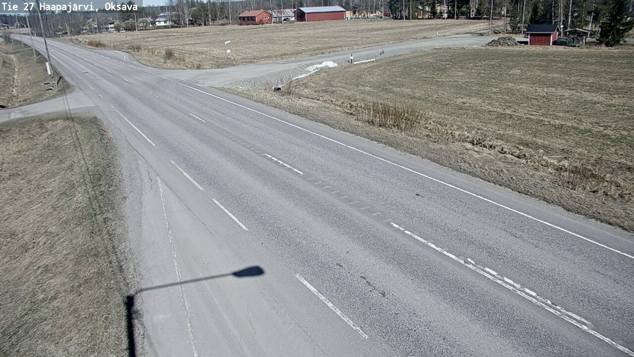Weather Camera Image Road 27 Haapajärvi, Oksava, Haapajärvi, Pohjois-Pohjanmaa