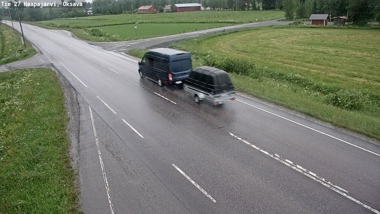 Weather Camera Image Väg 27 Haapajärvi, Oksava, Haapajärvi, Pohjois-Pohjanmaa