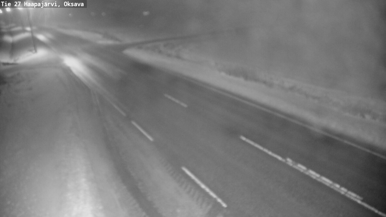 Weather Camera Image Väg 27 Haapajärvi, Oksava, Haapajärvi, Pohjois-Pohjanmaa