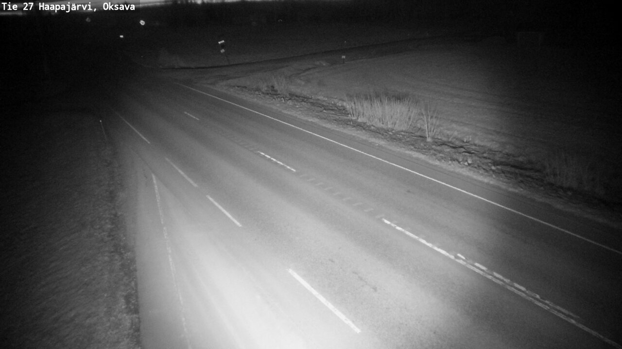 Weather Camera Image Road 27 Haapajärvi, Oksava, Haapajärvi, Pohjois-Pohjanmaa