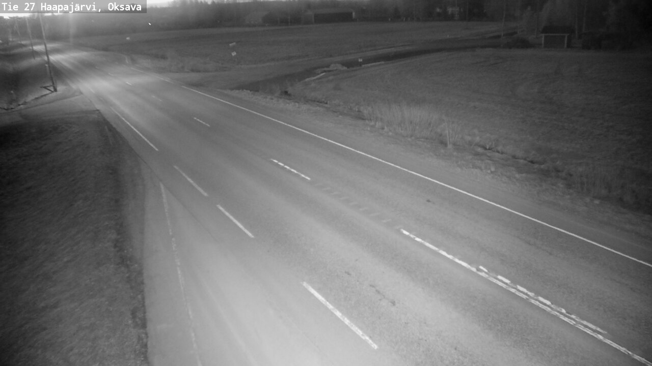 Weather Camera Image Road 27 Haapajärvi, Oksava, Haapajärvi, Pohjois-Pohjanmaa