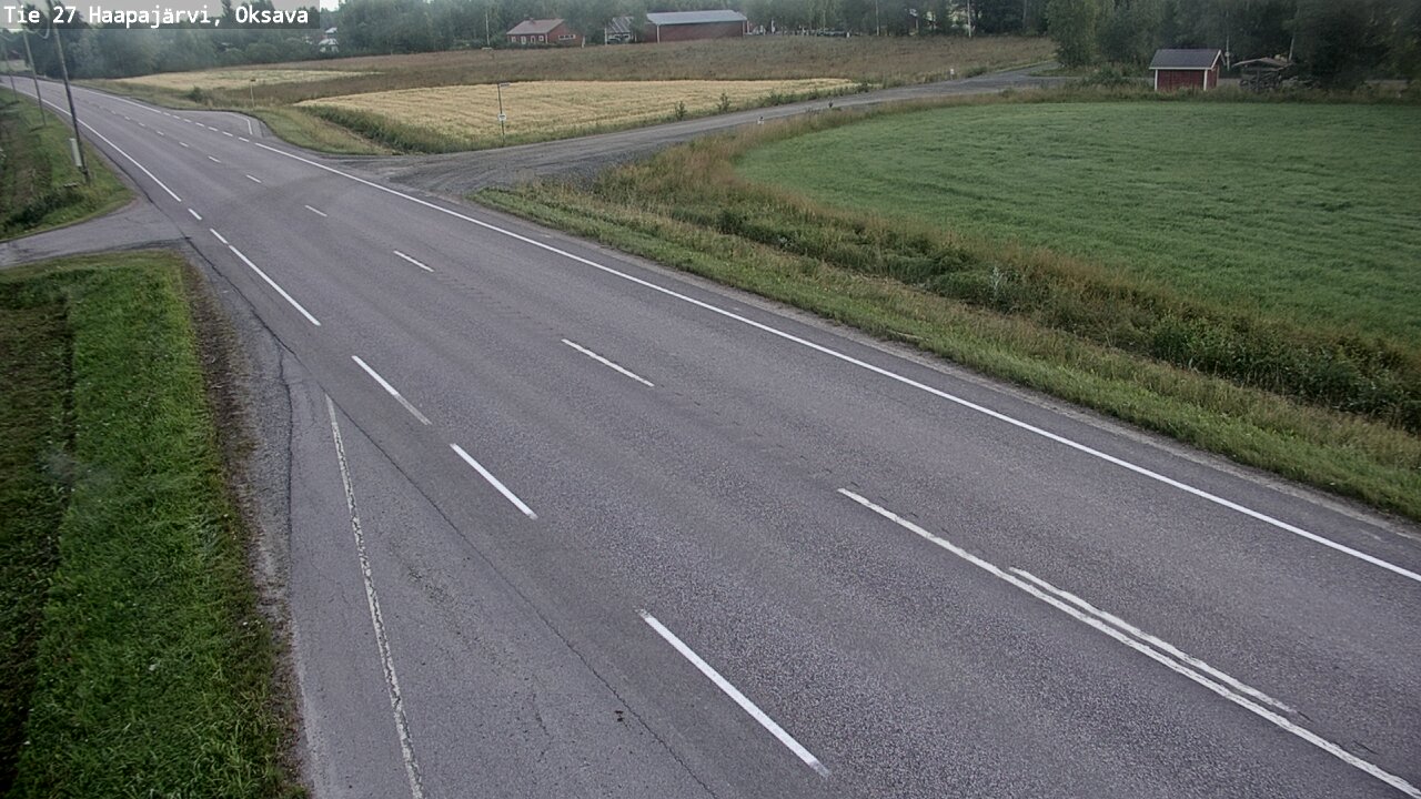 Weather Camera Image Väg 27 Haapajärvi, Oksava, Haapajärvi, Pohjois-Pohjanmaa