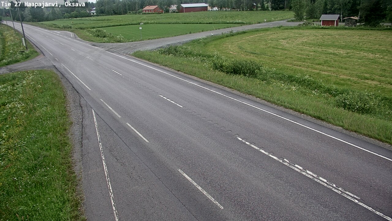 Weather Camera Image Väg 27 Haapajärvi, Oksava, Haapajärvi, Pohjois-Pohjanmaa