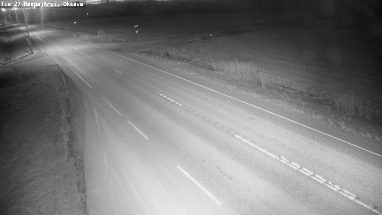 Weather Camera Image Road 27 Haapajärvi, Oksava, Haapajärvi, Pohjois-Pohjanmaa