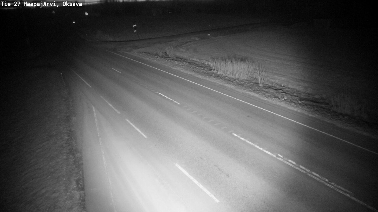 Weather Camera Image Road 27 Haapajärvi, Oksava, Haapajärvi, Pohjois-Pohjanmaa