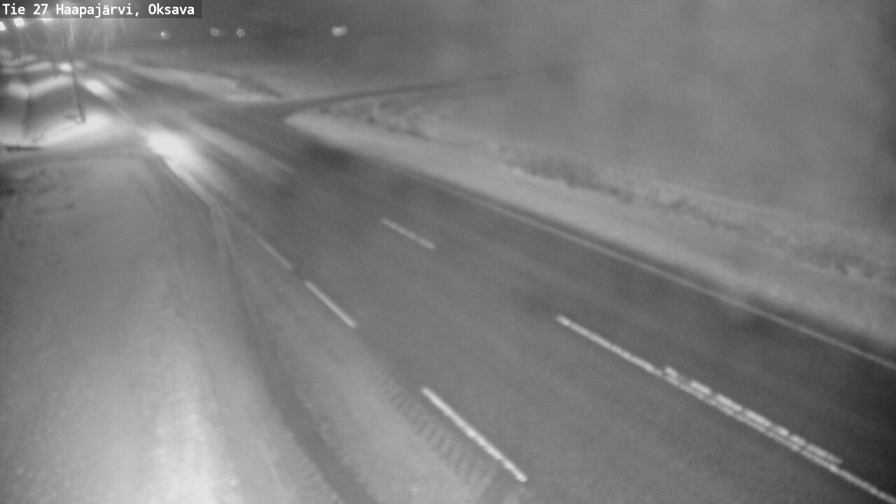 Weather Camera Image Väg 27 Haapajärvi, Oksava, Haapajärvi, Pohjois-Pohjanmaa