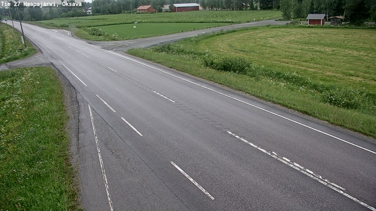 Weather Camera Image Väg 27 Haapajärvi, Oksava, Haapajärvi, Pohjois-Pohjanmaa