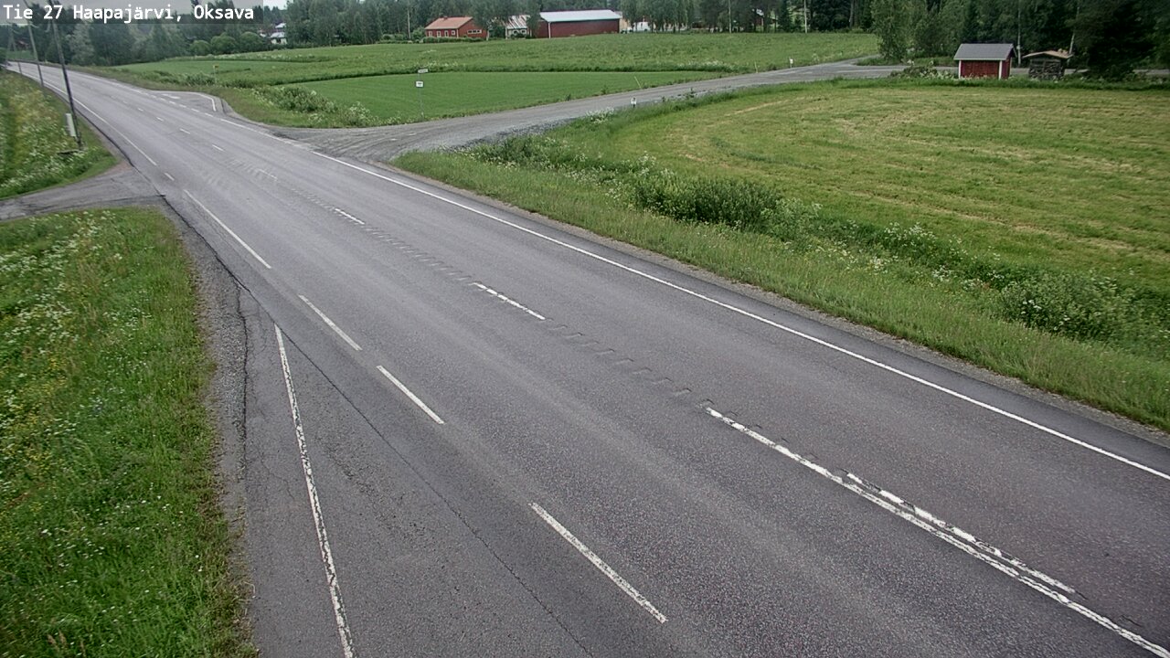 Weather Camera Image Väg 27 Haapajärvi, Oksava, Haapajärvi, Pohjois-Pohjanmaa
