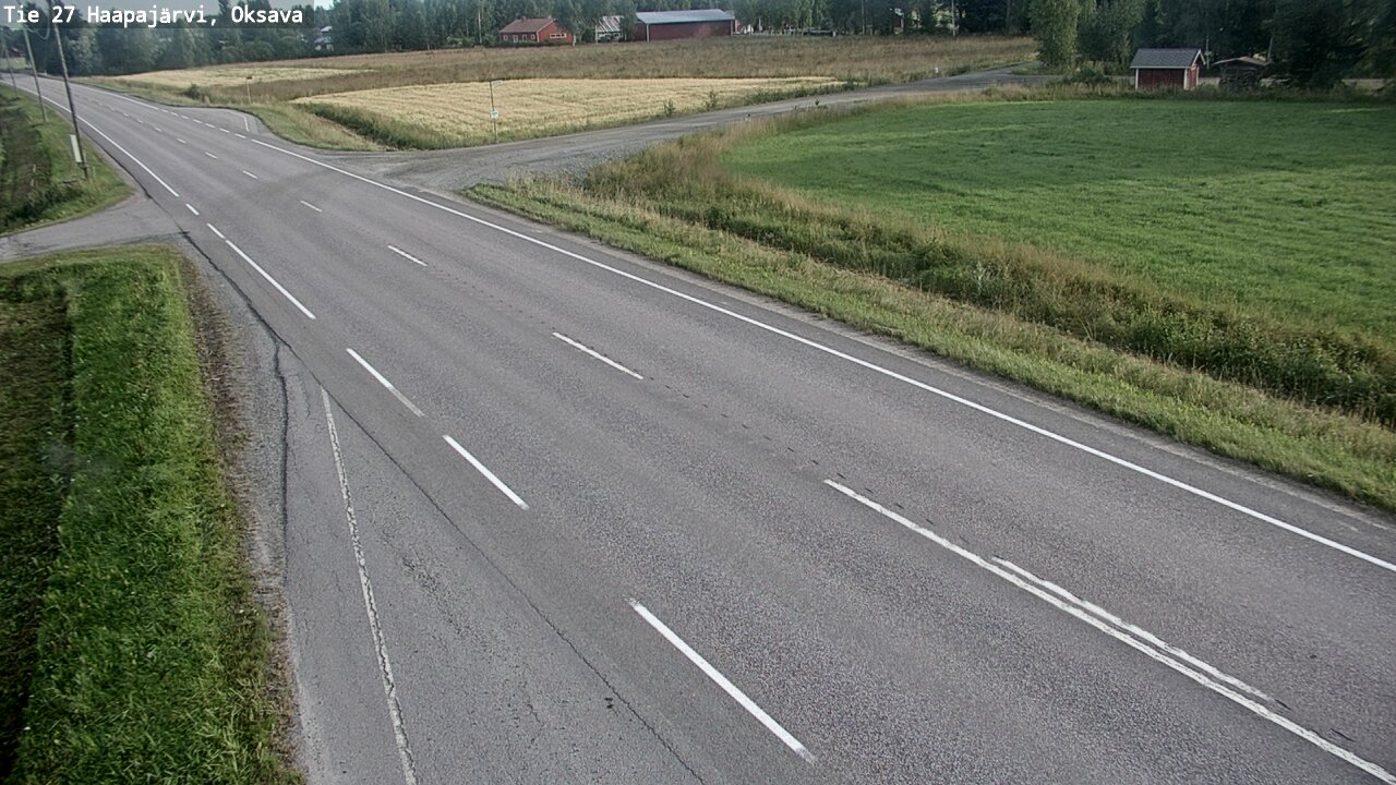 Weather Camera Image Väg 27 Haapajärvi, Oksava, Haapajärvi, Pohjois-Pohjanmaa