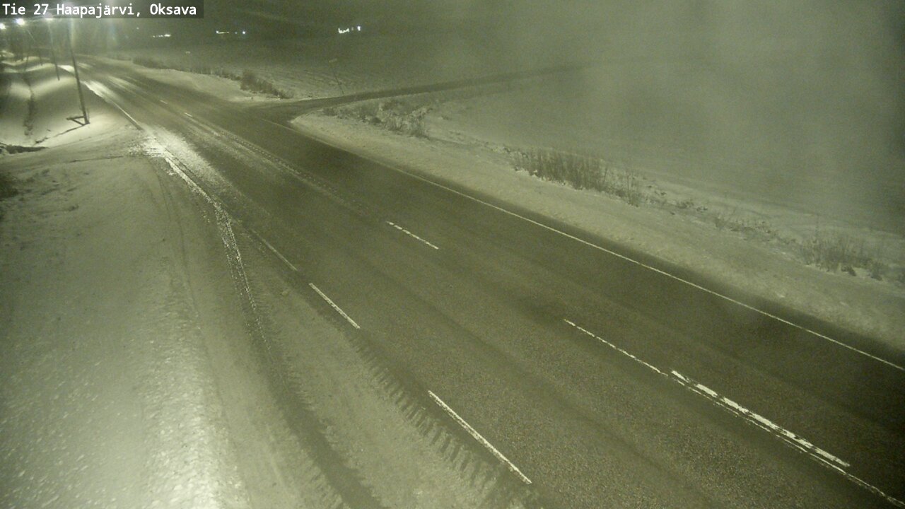 Weather Camera Image Väg 27 Haapajärvi, Oksava, Haapajärvi, Pohjois-Pohjanmaa