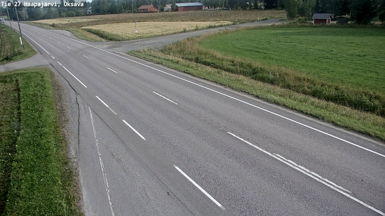 Weather Camera Image Väg 27 Haapajärvi, Oksava, Haapajärvi, Pohjois-Pohjanmaa