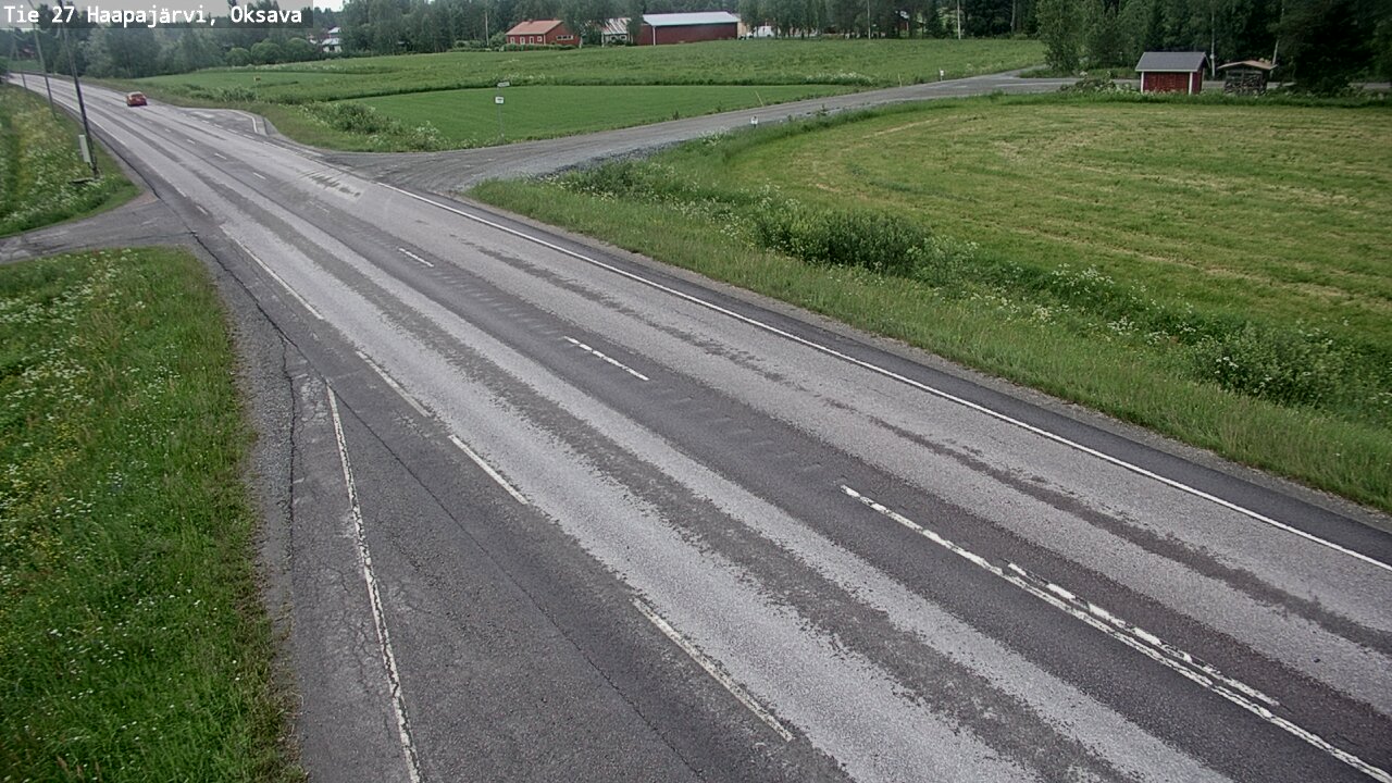 Weather Camera Image Väg 27 Haapajärvi, Oksava, Haapajärvi, Pohjois-Pohjanmaa