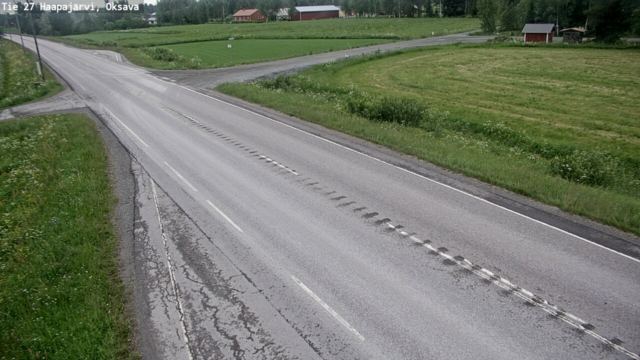 Weather Camera Image Väg 27 Haapajärvi, Oksava, Haapajärvi, Pohjois-Pohjanmaa