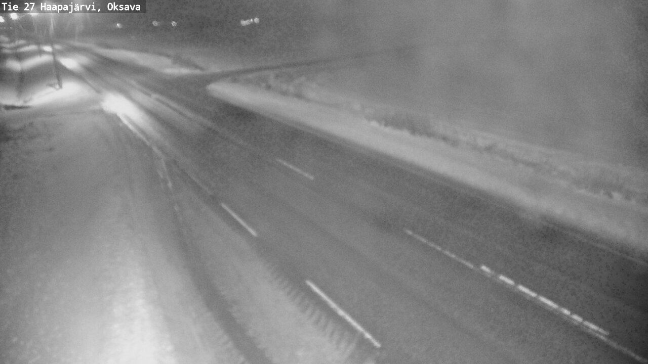 Weather Camera Image Väg 27 Haapajärvi, Oksava, Haapajärvi, Pohjois-Pohjanmaa
