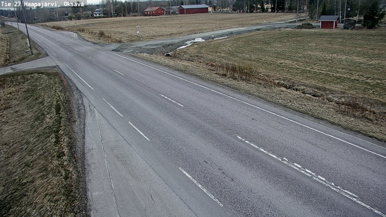 Weather Camera Image Väg 27 Haapajärvi, Oksava, Haapajärvi, Pohjois-Pohjanmaa