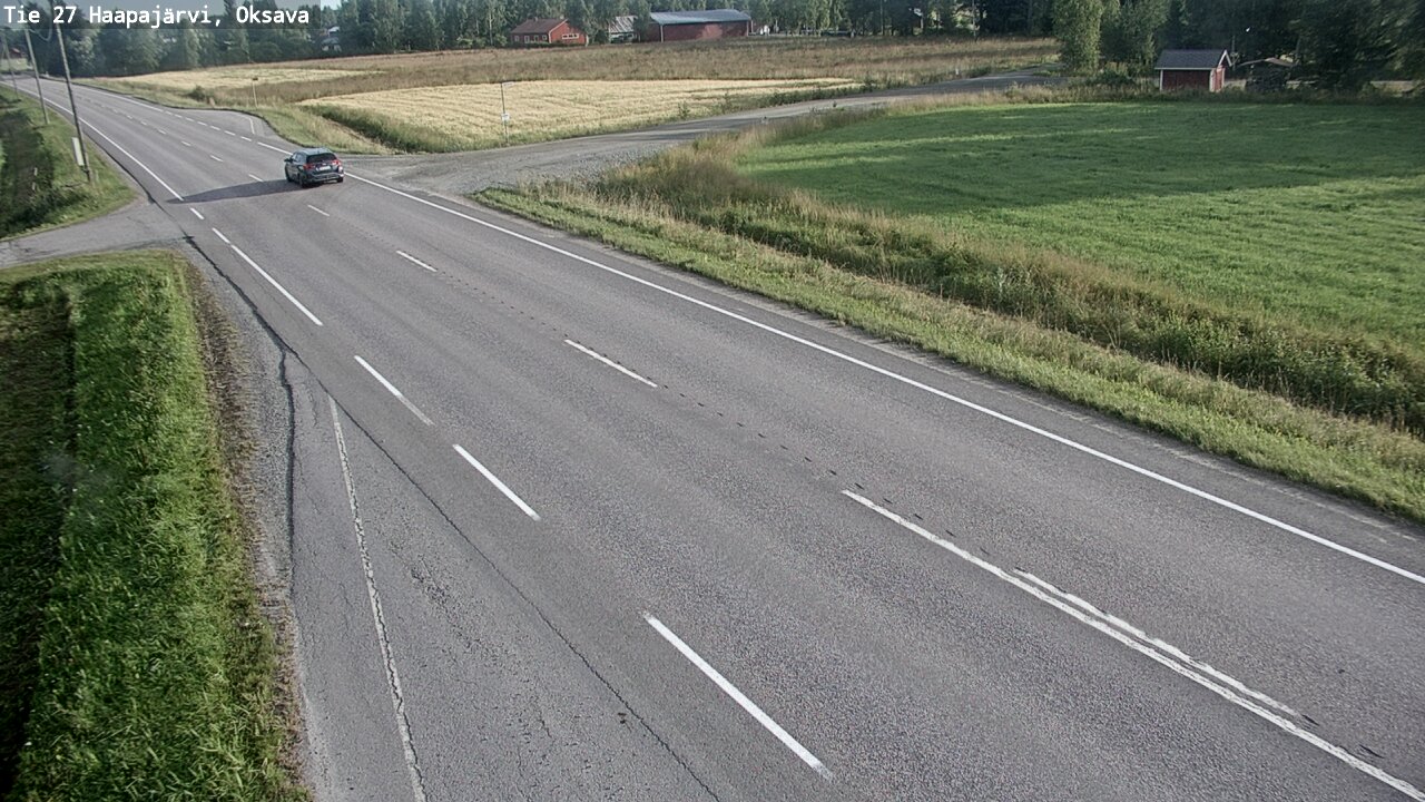 Weather Camera Image Väg 27 Haapajärvi, Oksava, Haapajärvi, Pohjois-Pohjanmaa