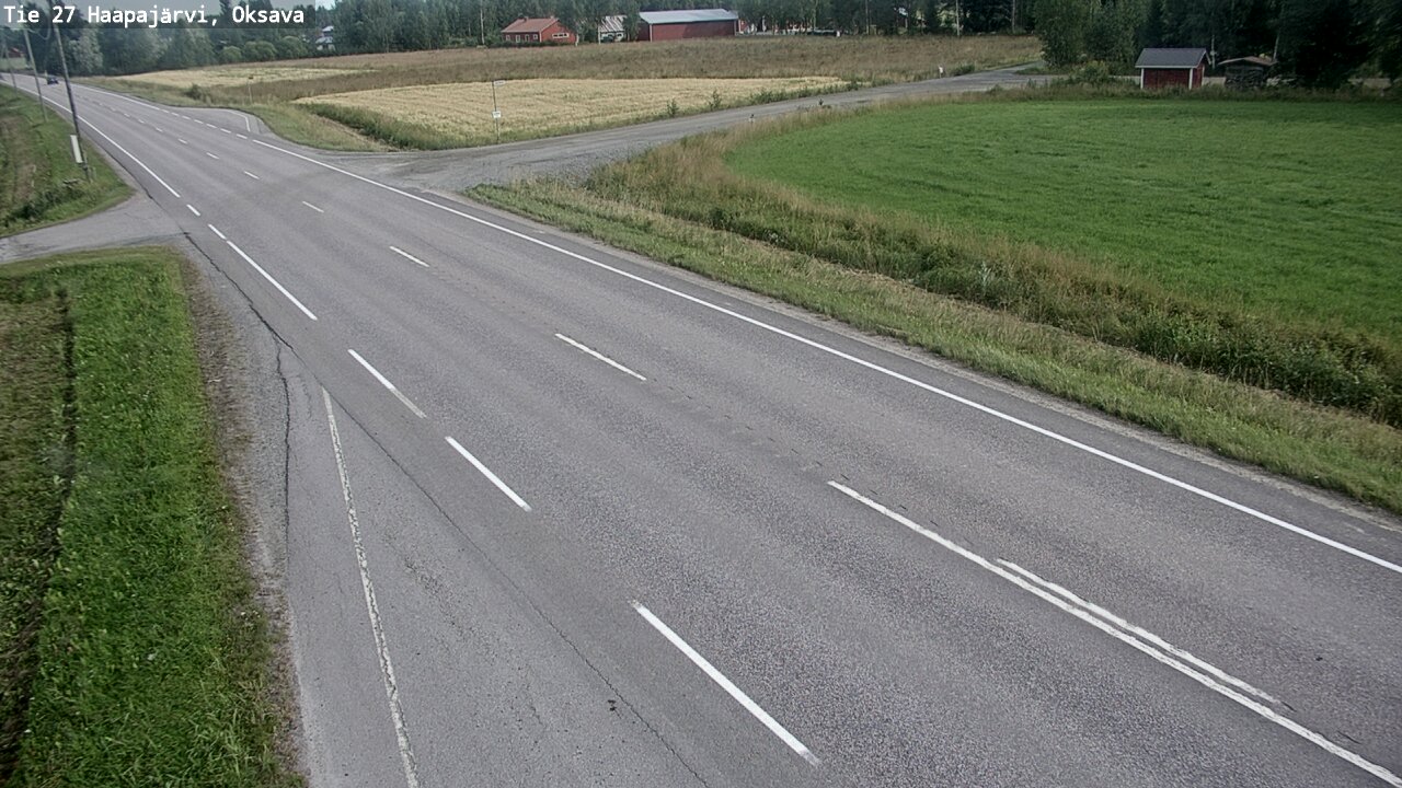 Weather Camera Image Väg 27 Haapajärvi, Oksava, Haapajärvi, Pohjois-Pohjanmaa