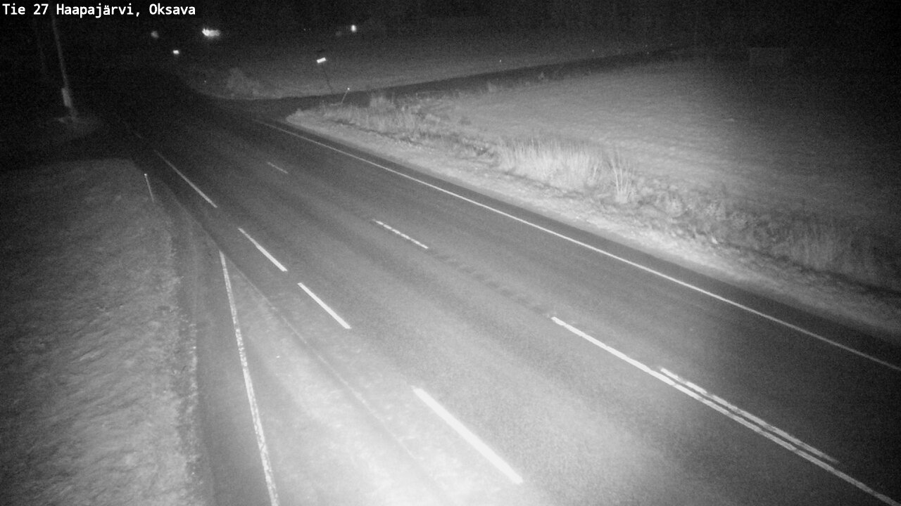 Weather Camera Image Väg 27 Haapajärvi, Oksava, Haapajärvi, Pohjois-Pohjanmaa