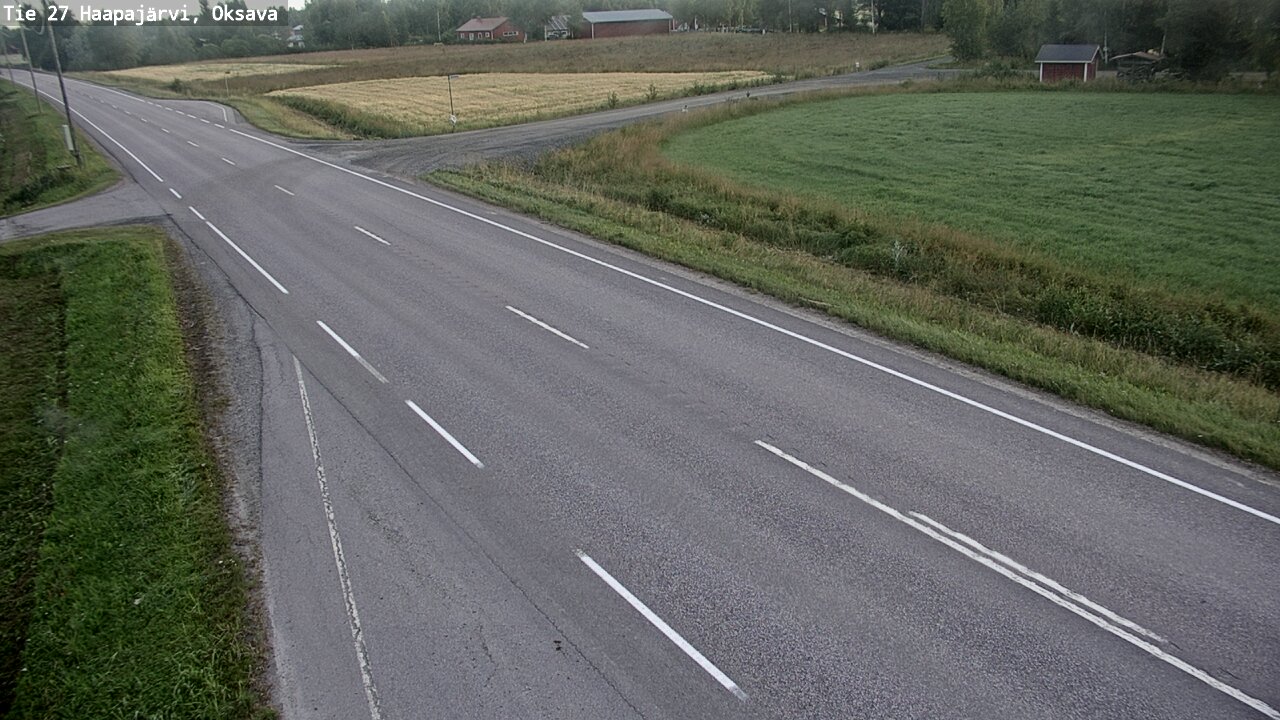 Weather Camera Image Väg 27 Haapajärvi, Oksava, Haapajärvi, Pohjois-Pohjanmaa