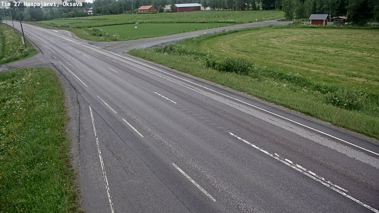 Weather Camera Image Väg 27 Haapajärvi, Oksava, Haapajärvi, Pohjois-Pohjanmaa