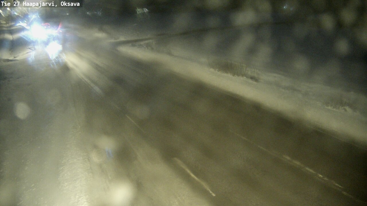 Weather Camera Image Väg 27 Haapajärvi, Oksava, Haapajärvi, Pohjois-Pohjanmaa