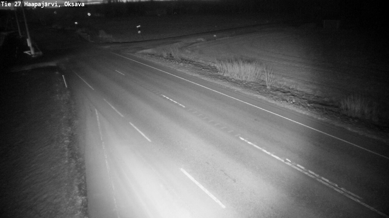 Weather Camera Image Road 27 Haapajärvi, Oksava, Haapajärvi, Pohjois-Pohjanmaa