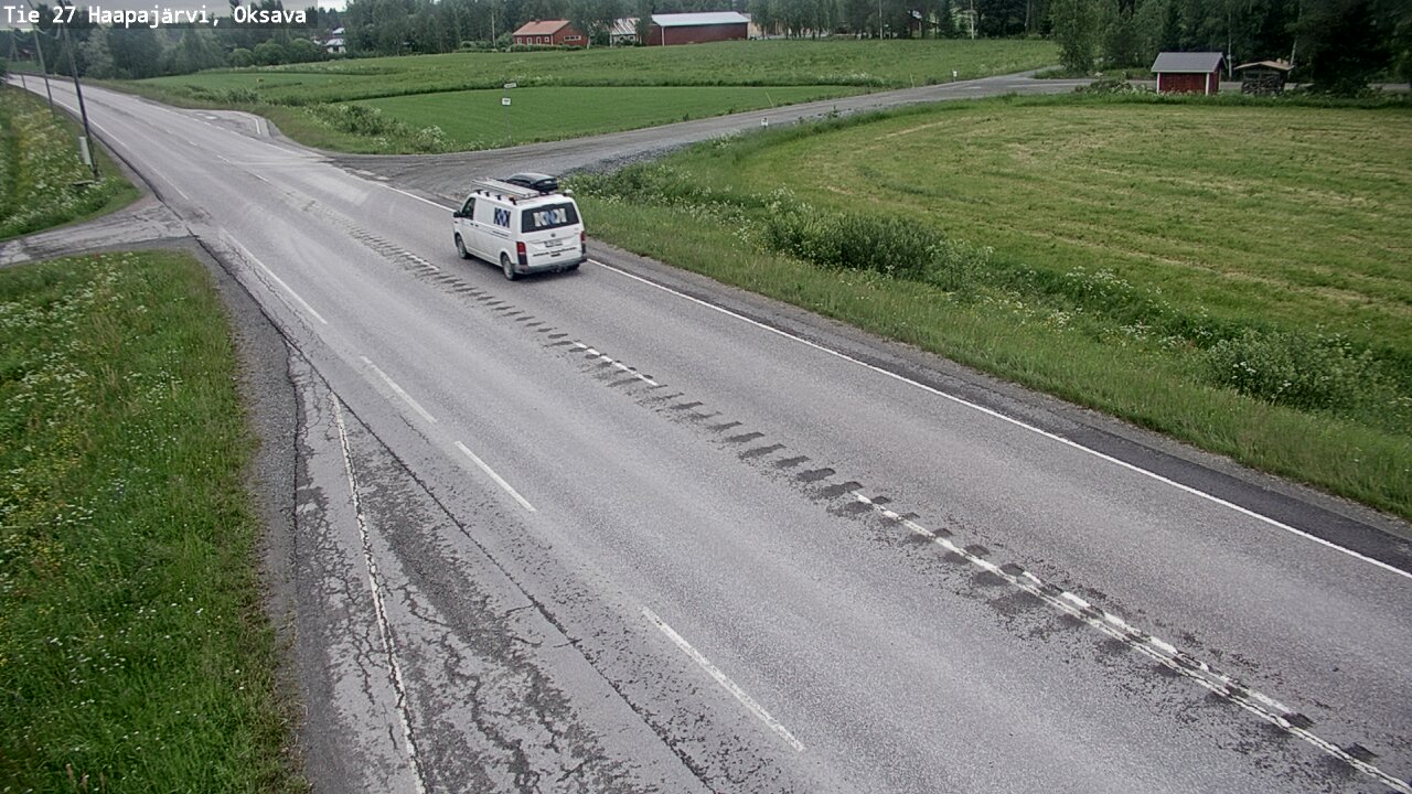 Weather Camera Image Väg 27 Haapajärvi, Oksava, Haapajärvi, Pohjois-Pohjanmaa
